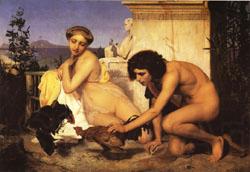Jean Leon Gerome Young Greeks at a Cockfight Spain oil painting art
